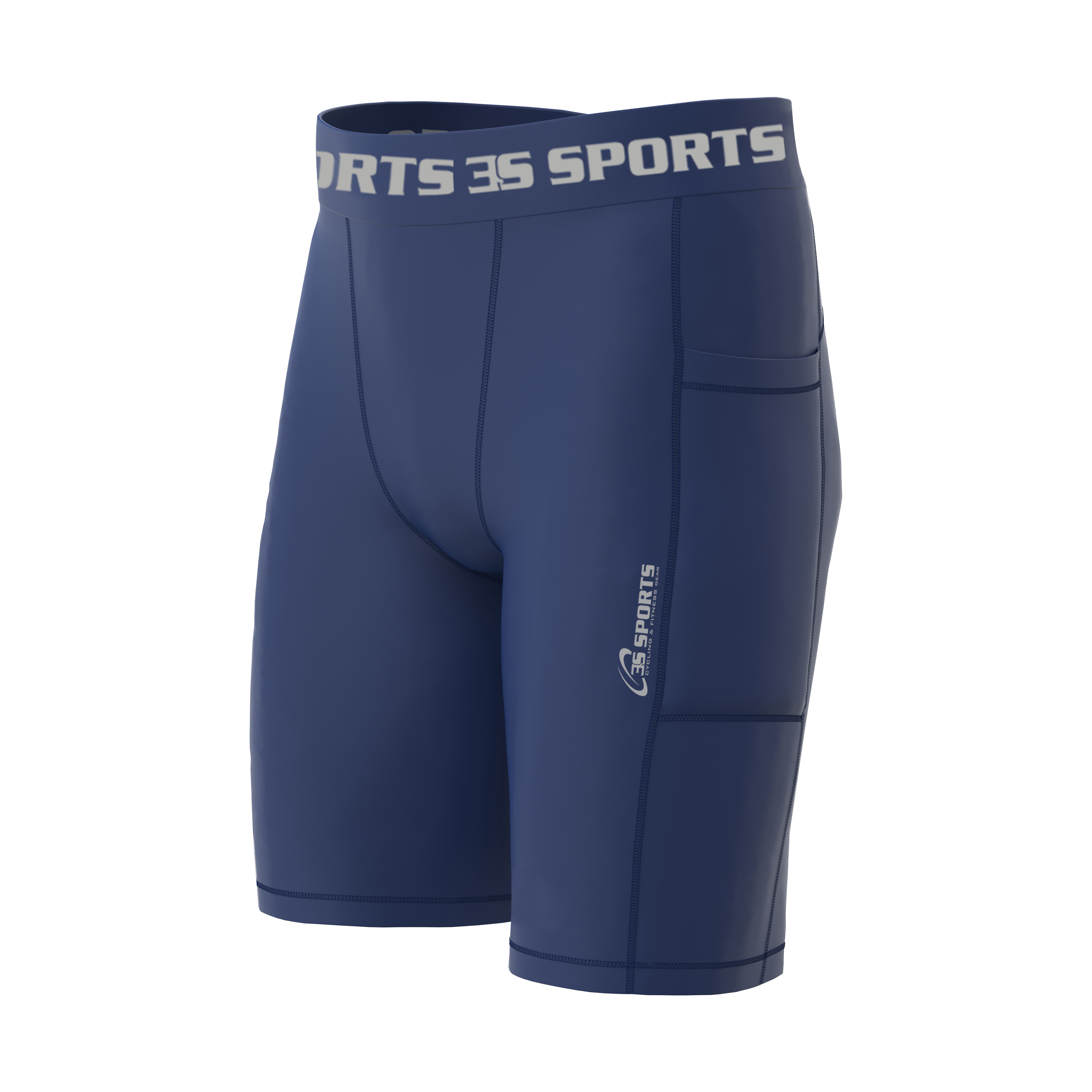 Gym Fitness Compression Wear #Compression Short2_NAvy_03